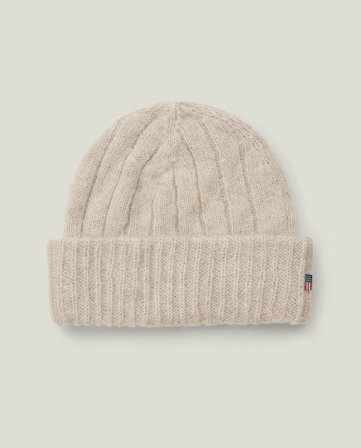 Lexington Strickmütze aus Alpaka-Mischung, Hellbeige Melange