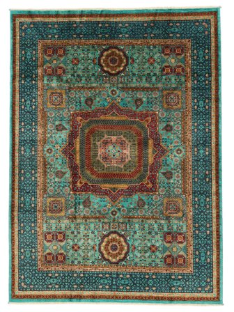 Tappeto Mamluk 181X247 Nero/Verde Scuro (Lana, Afghanistan)