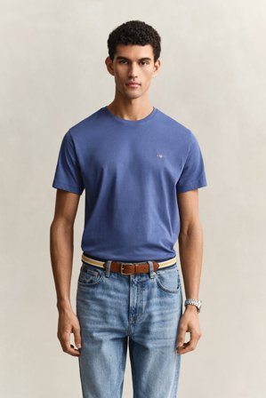 GANT Herren Regular Fit T-Shirt (S) Blau