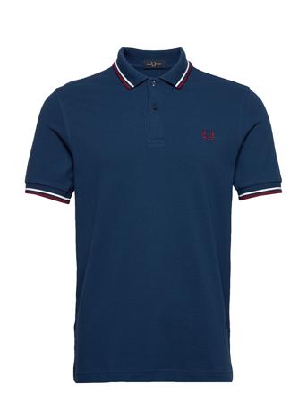 Twin Tipped Fp Shirt Polos Short-sleeved Blå Fred Perry