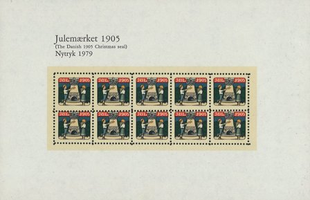 Danmark 1979 - Julemærkeark 1905A - Nytryk - Postfrisk