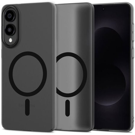 Tech-Protect MagSlim MagSafe-fodral för Samsung Galaxy S25 Edge - matt svart