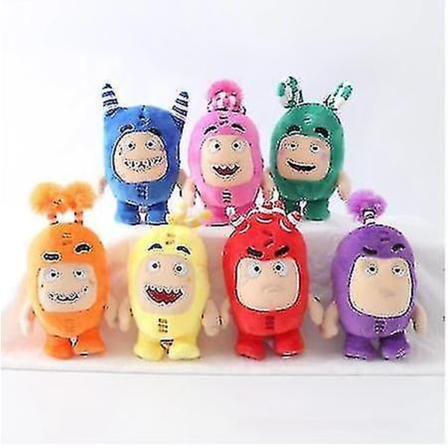 7 stk./sæt Oddbods Anime Plyslegetøj af Soldater Blødt Fyldt Legetøj Fuse Bubbles Zeke Dukke til Børn