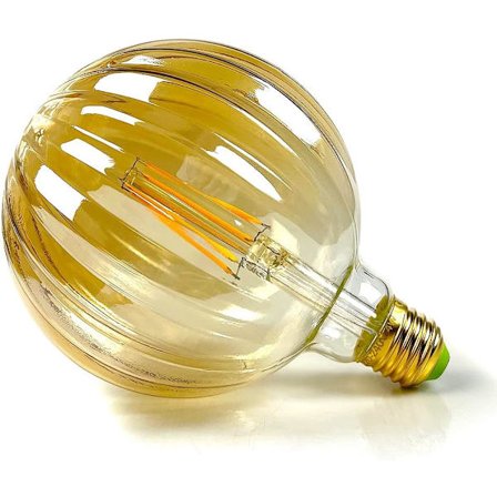 Retro LED-lamppu 4W lämmin valkoinen 2700 Kelvin suuri pallomainen kristalli LED-lamppu 220/240V Edison-kierrekanta E27 erikoiskoristelamppu G125 (