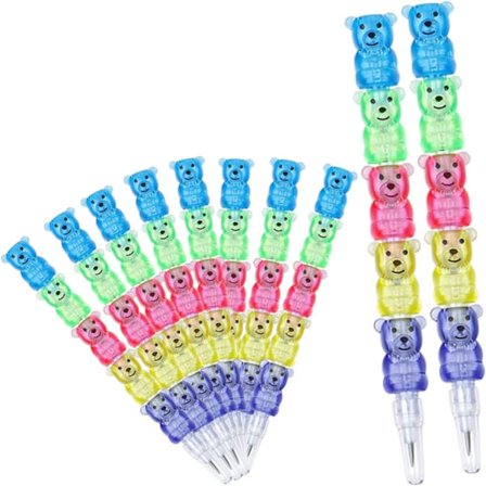 15 st björnbyggstenspenna mekaniska pennor för barn 5 i 1 var