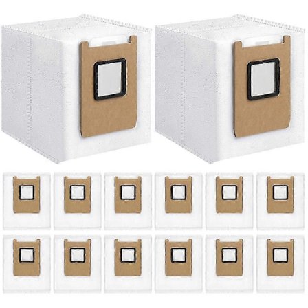 14-pak støvsugerposer, kompatible med Eufy E28 Omni/E25 Omni robotstøvsuger, 3L stor kapacitet, kraftige 4-lags rivefaste støvsugerposer