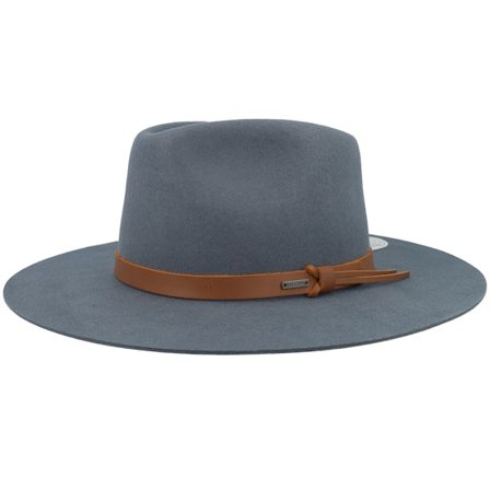 Brixton - Grå western Hat - Hawkins Wthr Guard Cowboy Hat Asphalt/Brown Western @ Hatstore