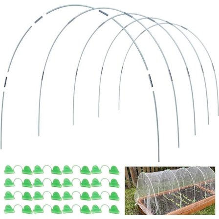 Havebue og plantestøtte – robust ramme til dyrkningstunnel, drivhus og beskyttelse af planter_OF