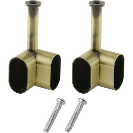 Paket med 90 Graders Oval Klädstänger för Garderob, Klädförvaring, Klädstång, 90 Graders Hörnbestånd