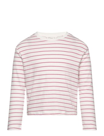 Mango 100% Cotton Striped T-Shirt - Pink - 164