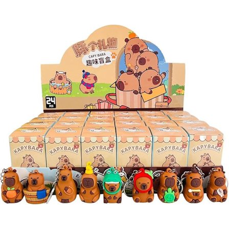 Sjov Capybara Nøglering, Tegneserie Capybara Nøglering | Sjov dukke Capybara vedhæng