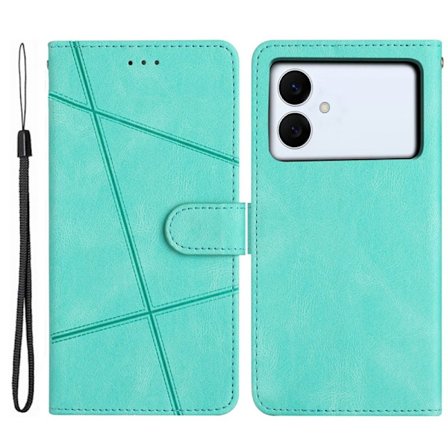 Crazy Horse Samsung Galaxy S26 Edge Plånboksfodral Konstläder Ställ - Grön