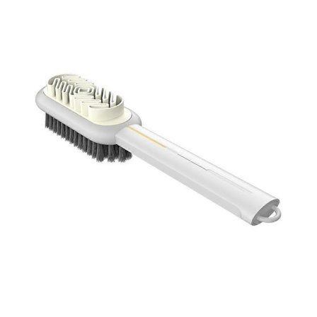 2-in-1 mokkanahkakenkäharja, kaksipuolinen kumipyyhin, pehmeäharjaksinen puhdistaja