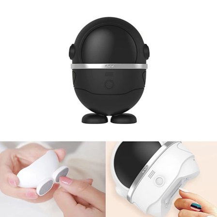 Professionell elektrisk nagelklippare, 2 i 1 design (svart)