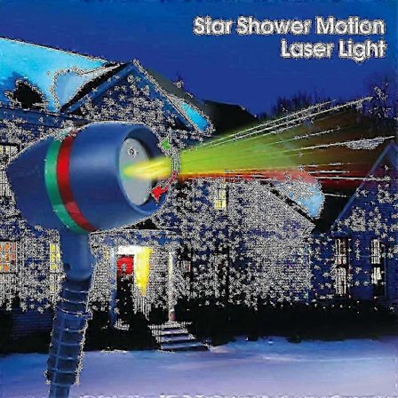 Hagebelysning Stjerne Juleprojektor Bevegelig Belysning LED Farge Grønn Rød For Festdekorasjon Stjernedusj Bevegelse Laserlys (FMY) UK