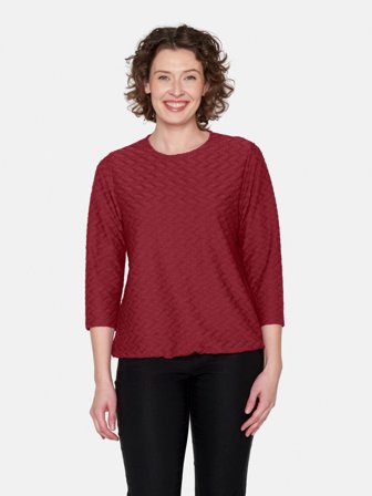 BRANDTEX - 3/4 Ærmet T-shirt - Rød