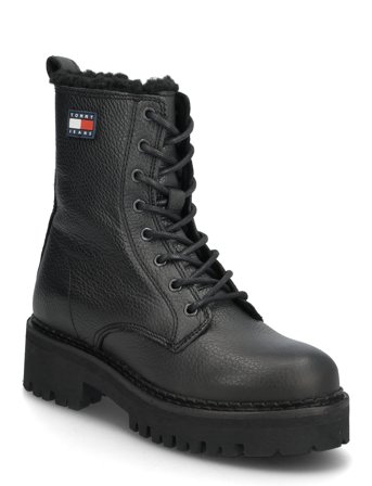 Tjw Urban Laceup Boot Wl Black Tommy Hilfiger