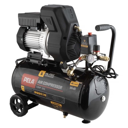 PELA 565958 Kompressor 1,5 hk, 24 l, oljefri, Verksted & bil
