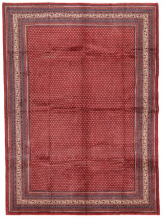 Orientalisk Sarough Mir Matta 326X449 Mörkröd/Svart Stor Ull, Persien