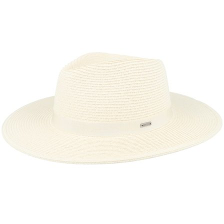 Brixton - White - straw - Hat - Carolina Packable Travel Bone/Bone Straw Hat - Hatstore