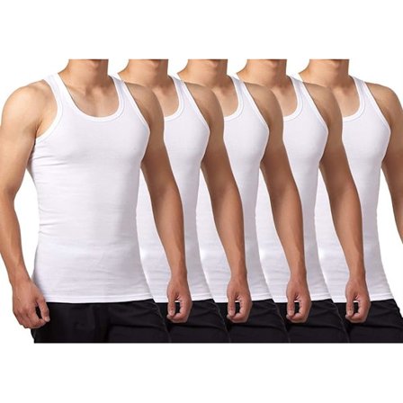 5-pack linne för herr 100 % bomull linne underkläder (vit*5)-XL