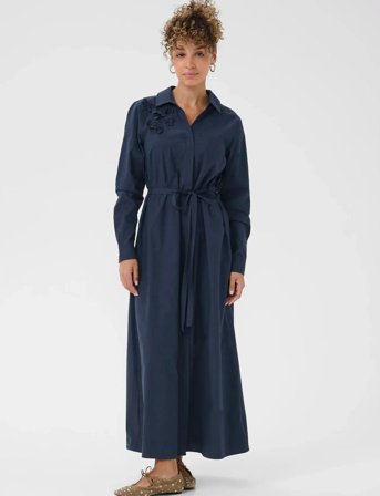 Cream Crisabelle Shirt Dress - Navy - 34