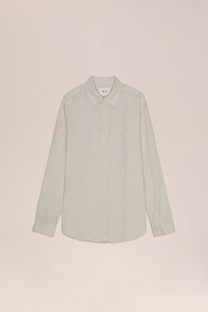 NN07 Enzo Shirt male Yellow Linen