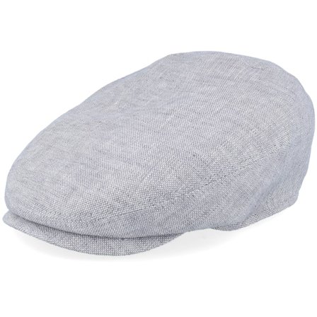 Stetson - Šedá flatcap Kšiltovka - Driver Linen Light Grey Flat Cap @ Hatstore