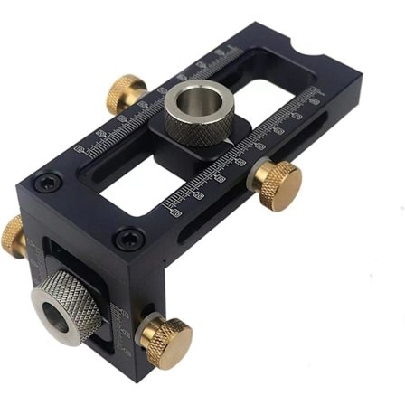 Skru Jig 2-i-1 Justerbar Trebearbeiding Boring Puncher Locator, Dyvel Bor Guide Kit