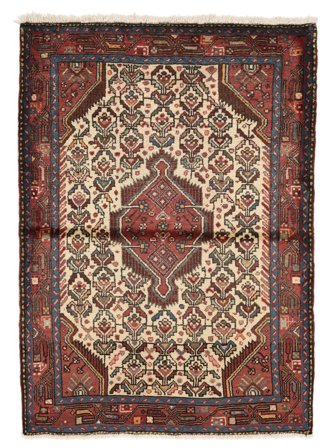 Oriental Hamadan Rug 108X148 Dark Red/Black Wool, Persia