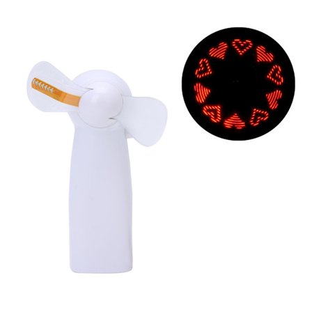 Bærbar Håndholdt Mini LED Blinkende Vifte Super Stille Batteridrevet For Kjøling