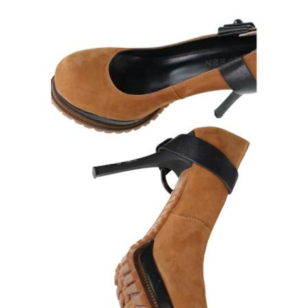 Alexander McQueen Pre-owned Leather Heels , Bruin , Dames , Maat: 37 EU Vintage Schoenen