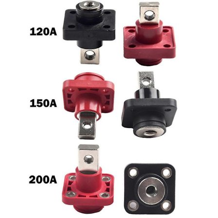 2 STK AC500V Alle Kobber Lithium Batteri Terminal Batteri Konnektor Energi Lagring Terminal 120A 150A 200A Elektrisk Udstyr