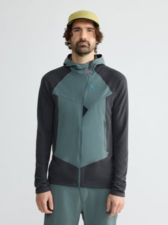 Klättermusen - Hugin Zip Hoodie Men's - Raven-Teal Grey - XXL