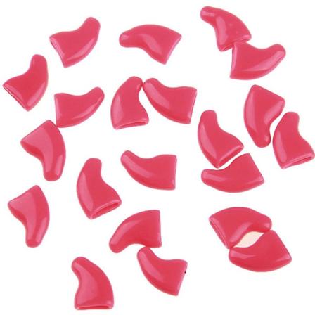 Nye Fargerike Katt/hund Nail Caps Myk Katt/hund Klo Myke Poter 20 Stk/lot Soft Cat Silikon Nail Caps Størrelse Xs S M L Gave til kjæledyr Rose Red M