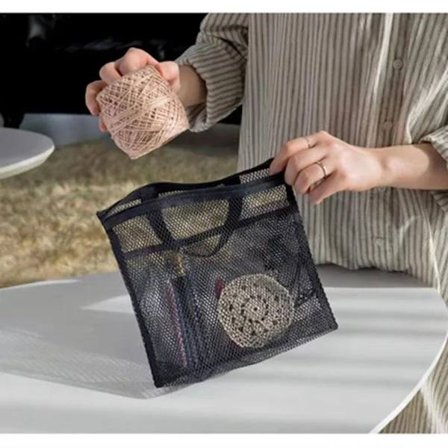 Mesh Dusjveske Toalettveske SVART svart