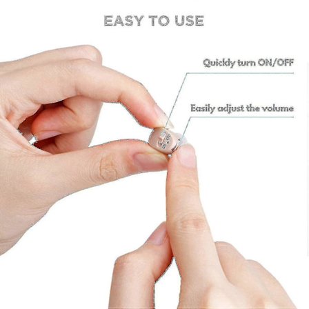 Hörförstärkare för seniorer - In-Ear med Justerbar Volym och Ljudkompensation