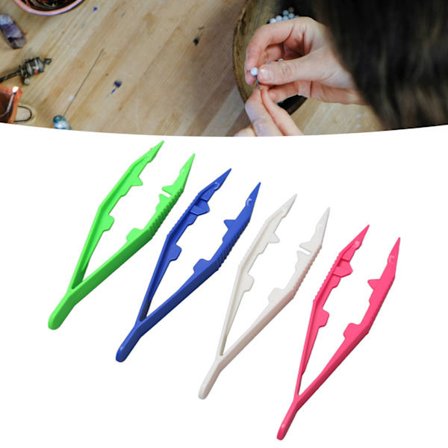 20 stk. pinsett for perler, multifunksjonell DIY sklisikker lettvekts holdbar plastpinsett for perleprosjekter og håndverk