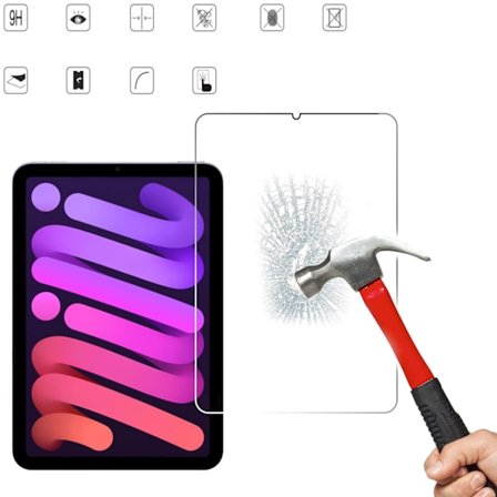 iPad Mini 7 A17 Pro 2024 / Mini 6 2021 skærmbeskyttelse hærdet glas 9H