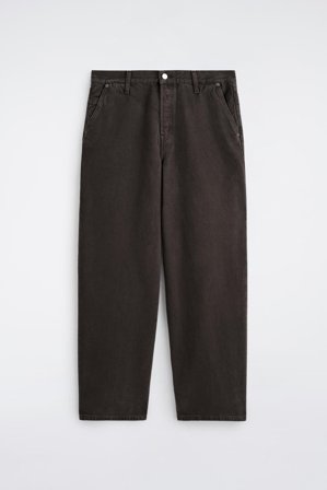 COS Men's Wide-Leg Denim Trousers in Brown