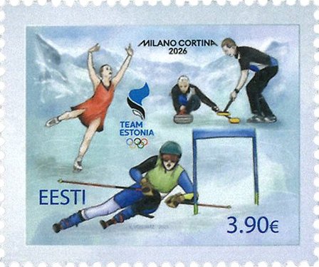 Estland - Vinter-OL 2026 - Postfrisk frimærke