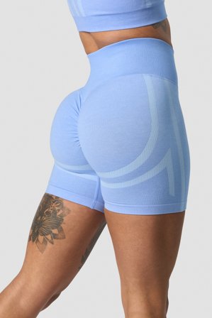 ICANIWILL - Rush Seamless Shorts Soft Blue Melange- Shorts - Dames - sportkleding van ICIW