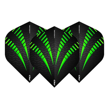 Red Dragon Darts Flights Standard Hardcore Radical Green 100 Micron Extra Thick 4 Sets 12 Pieces -Professional Accessories for Darts Games