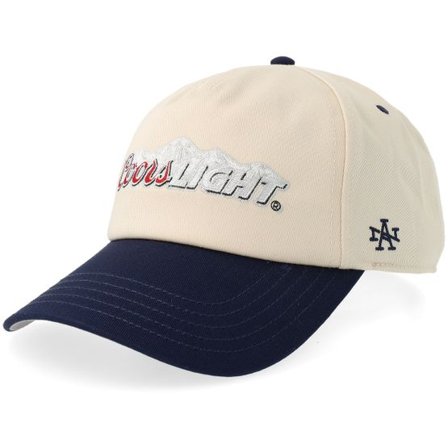 American Needle - Beige adjustable Keps - Coors Light Roscoe Ivory/Black A-frame Adjustable @ Hatstore