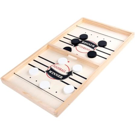 Hurtig Sling Puck-spill, stort bordspill for raskt sling-bord, kampvinner-brettspill, familiespillkveld og fest med venner, tre