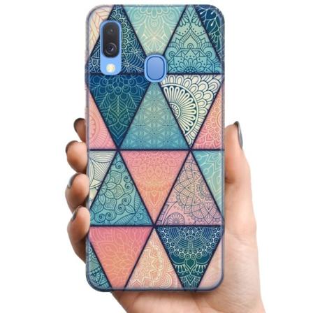 Samsung Galaxy A40 TPU Mobildeksel Mandala Triangler
