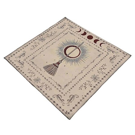 Fyrkantig Duk Altarduk Brädspelsunderlägg Tarotläsning Bordsduk Kortmatta Mystisk Spådomsduk [HK]
