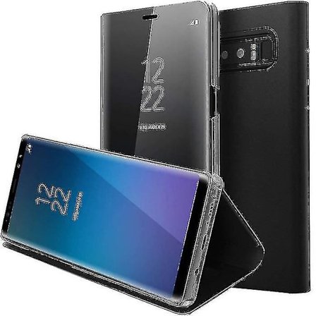 Samsung Galaxy Note 8 Clear View Cover Stødsikkert Spejl Flip Cover Gennemsigtigt View Cover