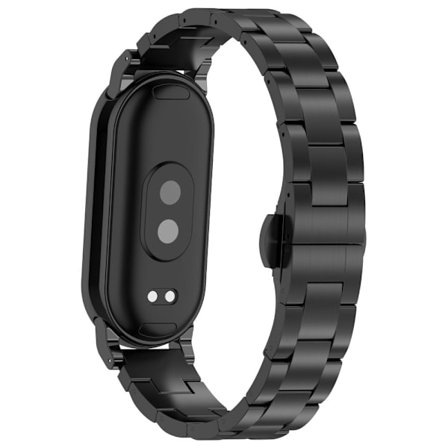Xiaomi Smart Band 8 Titanium Metal Strap Klockarmband Armband Remplacement - Svart