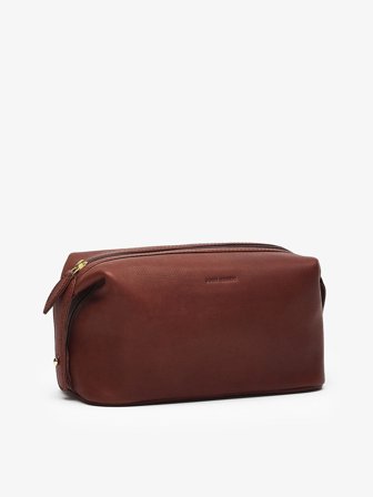 Kastanienbrauner Kulturbeutel Tino